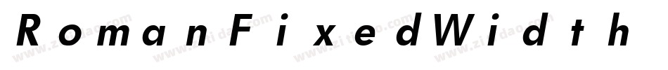 RomanFixedWidth Italic字体转换